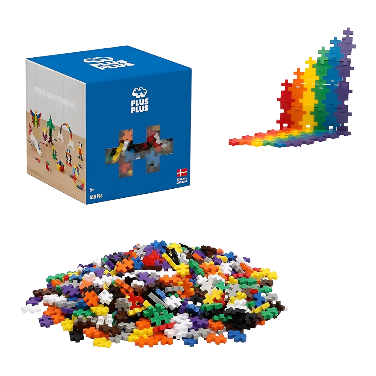 PLUS PLUS Open Play Set 600 Piece Mini Puzzle Blocks for Kids - Image 2