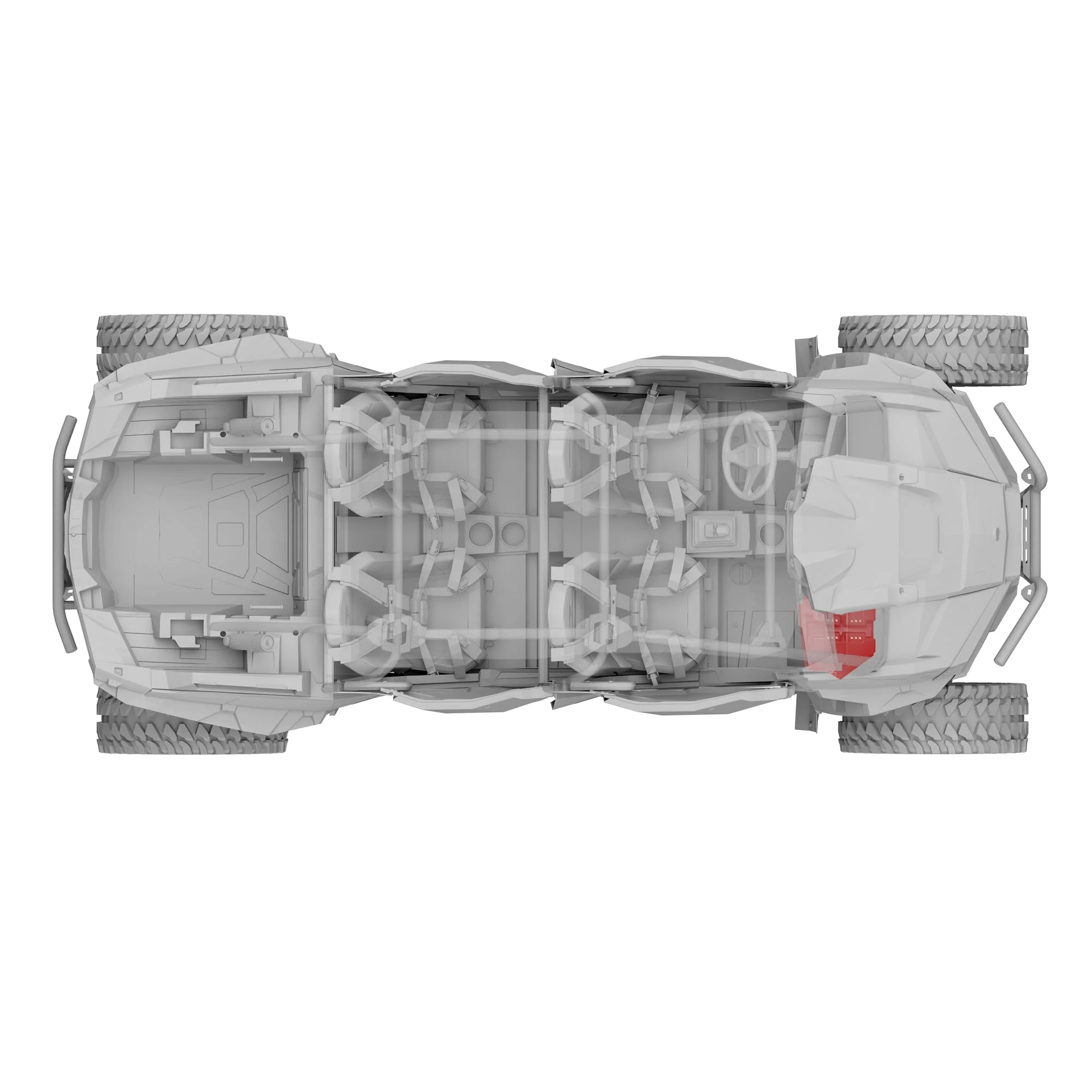Polaris RZR Glove Box 10" Subwoofer Enclosure 1200 Watts Carbon Fiber Subwoofer - Image 3