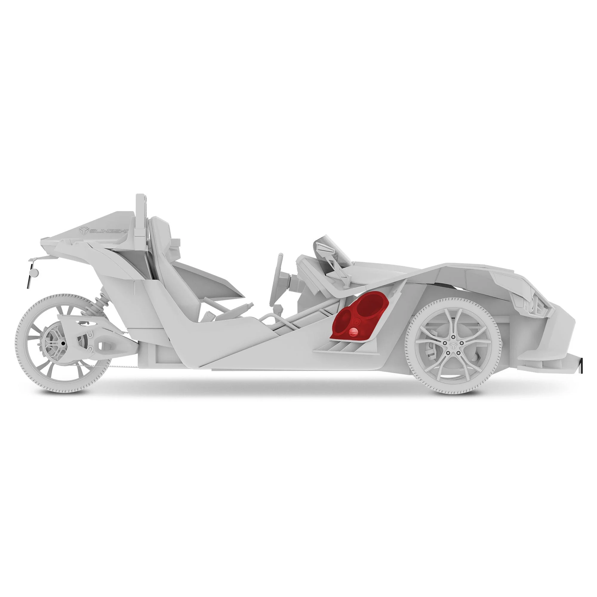 Polaris Slingshot Dual Front Fender 8” Loaded Speaker Pods with Digital LED Lighting - Image 2
