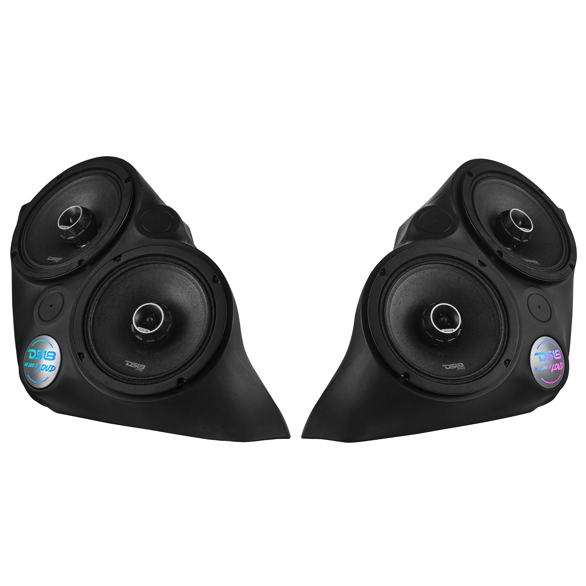 Polaris Slingshot Front Fender Dual 8" Speaker Pods With Digital LED Lighting - Image 4