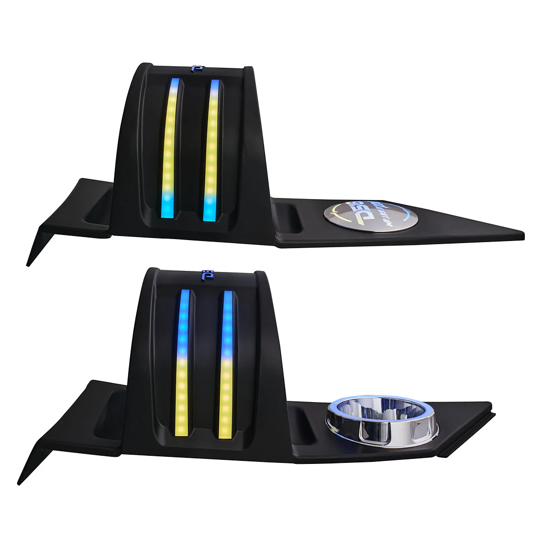 Polaris Slingshot Headrest Empty Enclosure With Digital LED Lights fits 4 x 6.5" Speakers | 2015 - Current - Image 11