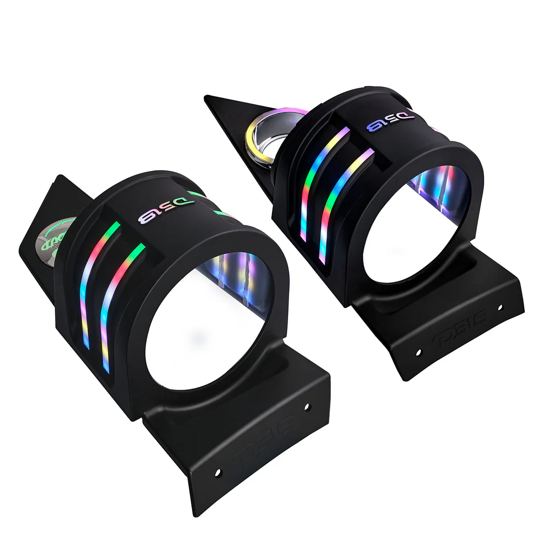 Polaris Slingshot Headrest Empty Enclosure With Digital LED Lights fits 4 x 6.5" Speakers | 2015 - Current - Image 4