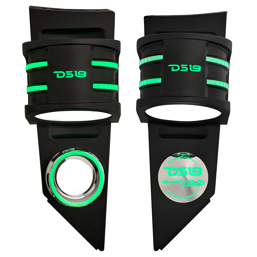 Polaris Slingshot Headrest Empty Enclosure With Digital LED Lights fits 4 x 6.5" Speakers | 2015 - Current - Image 8