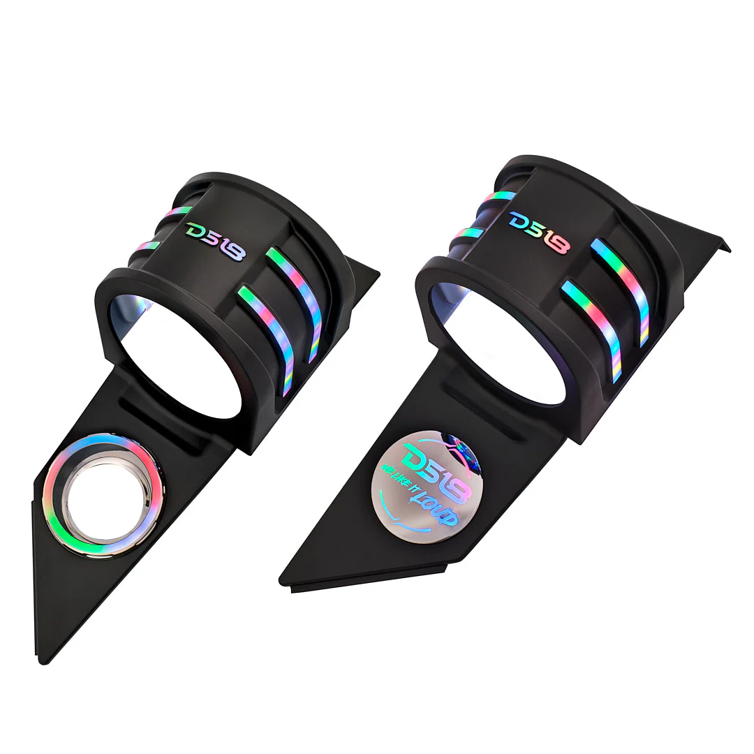 Polaris Slingshot Headrest Empty Enclosure With Digital LED Lights fits 4 x 6.5" Speakers | 2015 - Current - Image 9