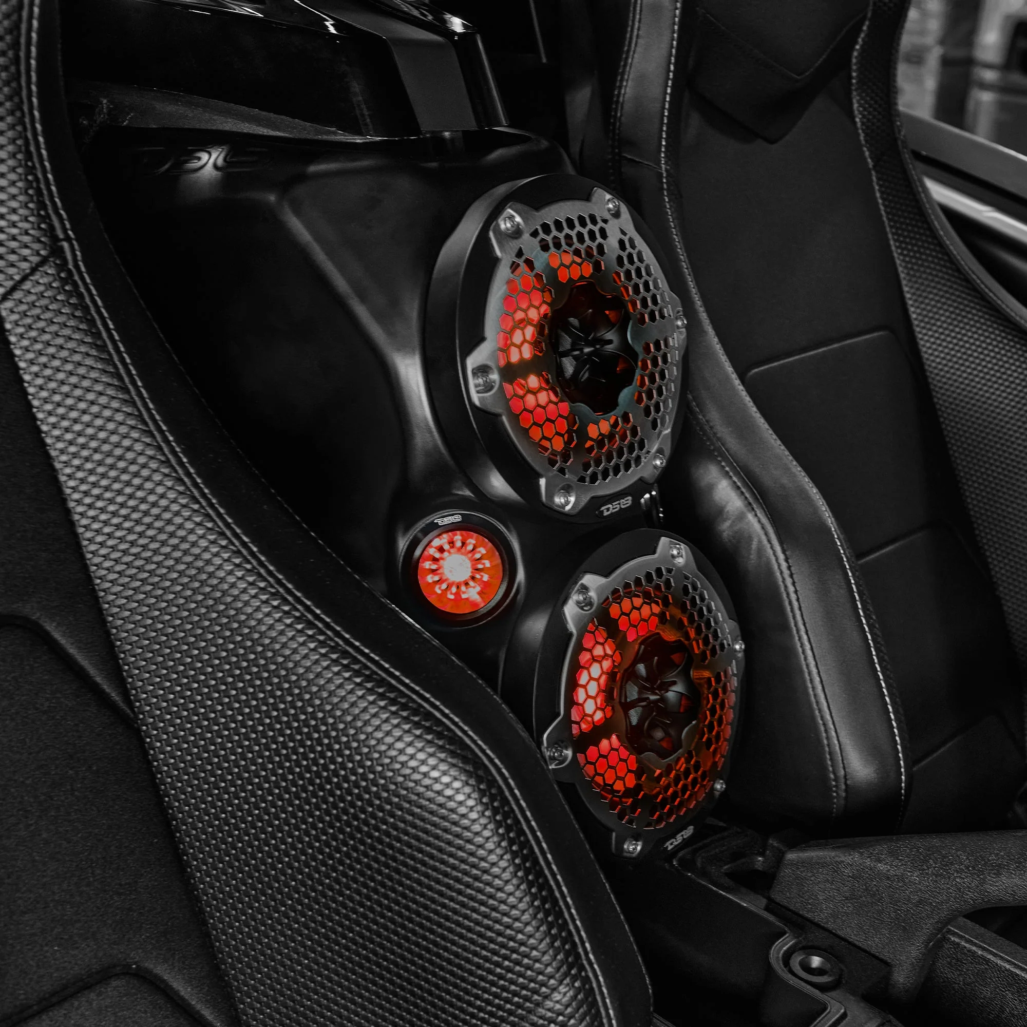 Polaris Slingshot Waterfall Center Console Empty Enclosure fits 2 x 6.5" Speakers & 2 x 2.28" Bullet Tweeter | 2015 - Current - Image 2