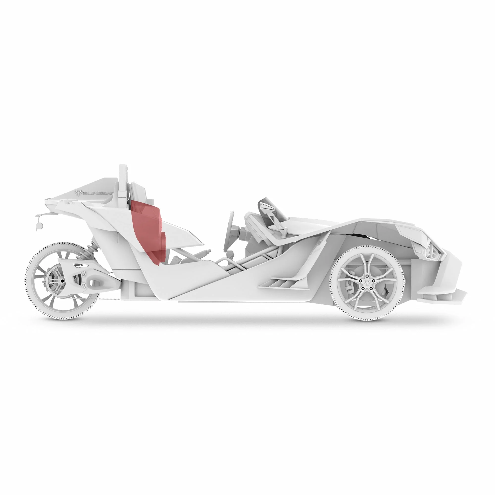Polaris Slingshot Waterfall Center Console Empty Enclosure fits 2 x 6.5" Speakers & 2 x 2.28" Bullet Tweeter | 2015 - Current - Image 6