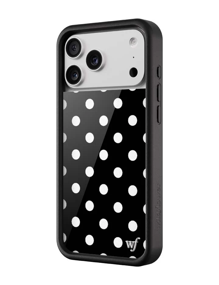 Polka Dot | Black and White iPhone Case - Image 2