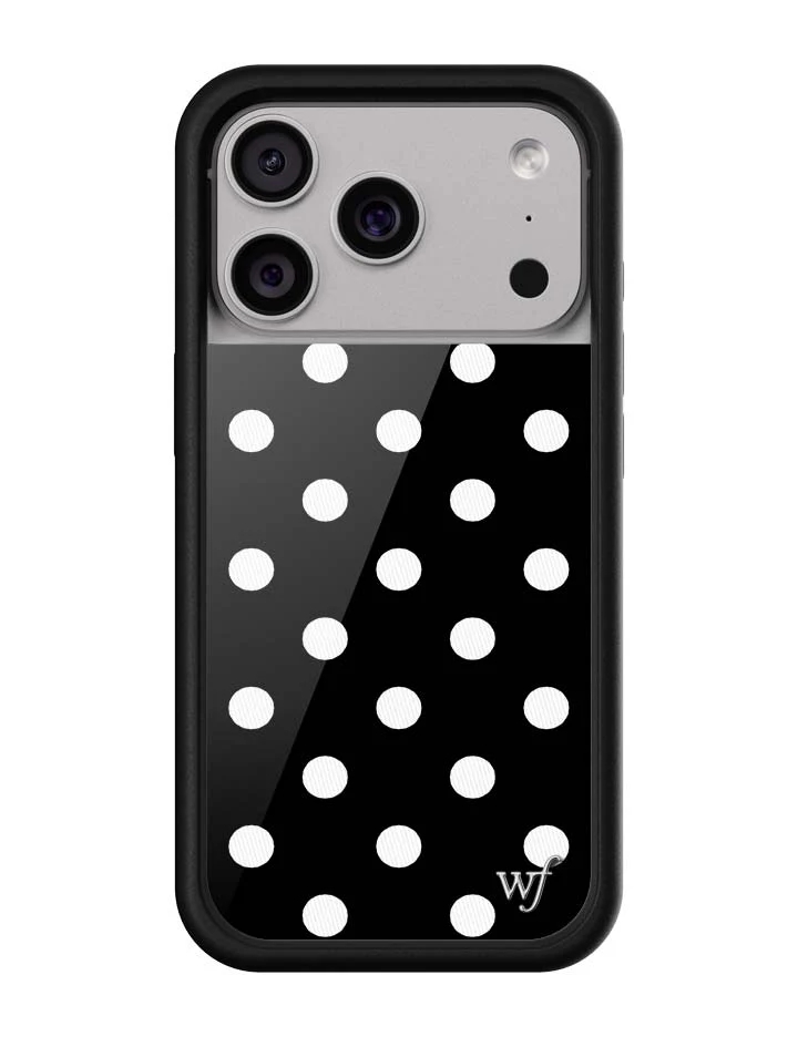 Polka Dot | Black and White iPhone Case - Image 4