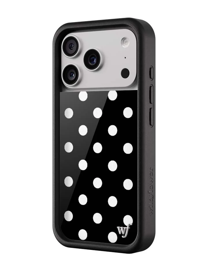 Polka Dot | Black and White iPhone Case - Image 5