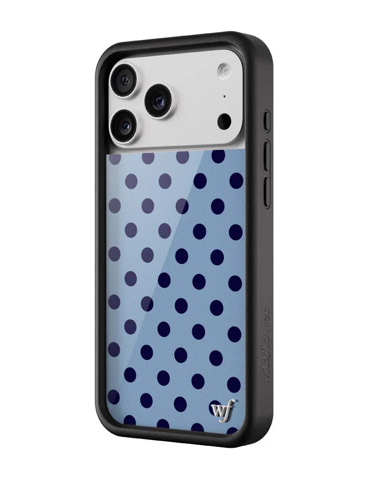 Polka Dot | Blue and Navy Blue iPhone Case - Image 2