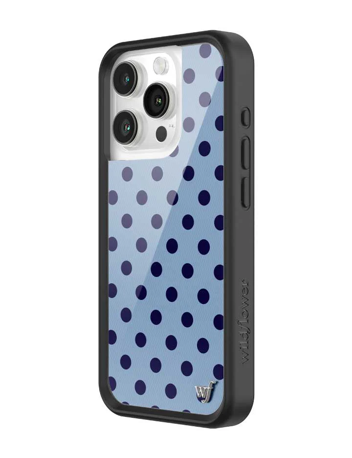 Polka Dot | Blue and Navy Blue iPhone Case - Image 28