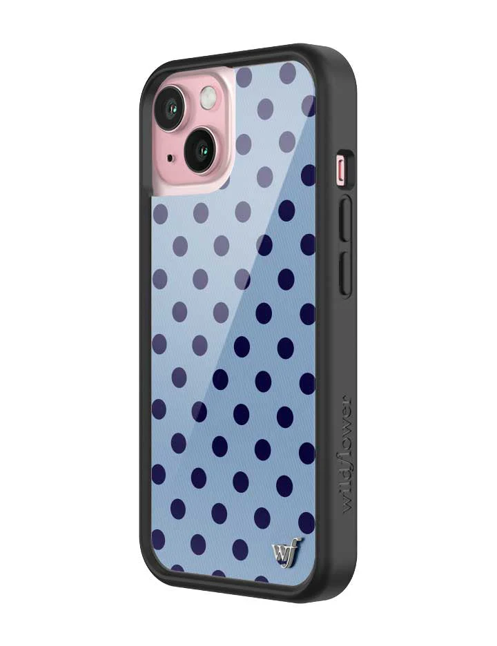 Polka Dot | Blue and Navy Blue iPhone Case - Image 30