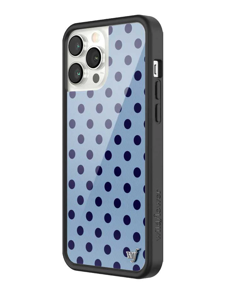 Polka Dot | Blue and Navy Blue iPhone Case - Image 38