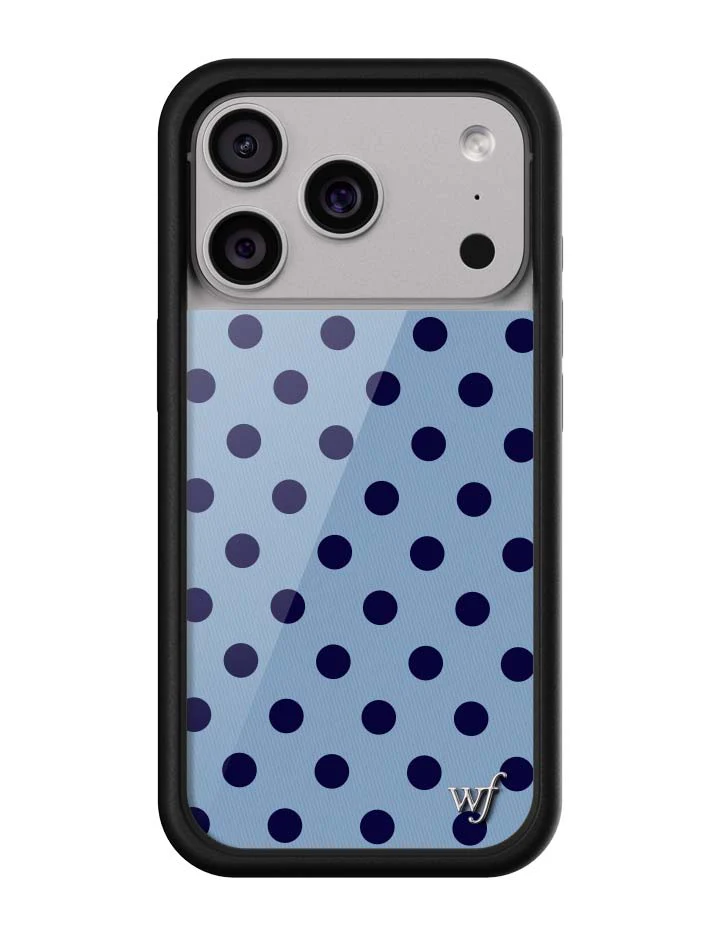 Polka Dot | Blue and Navy Blue iPhone Case - Image 4