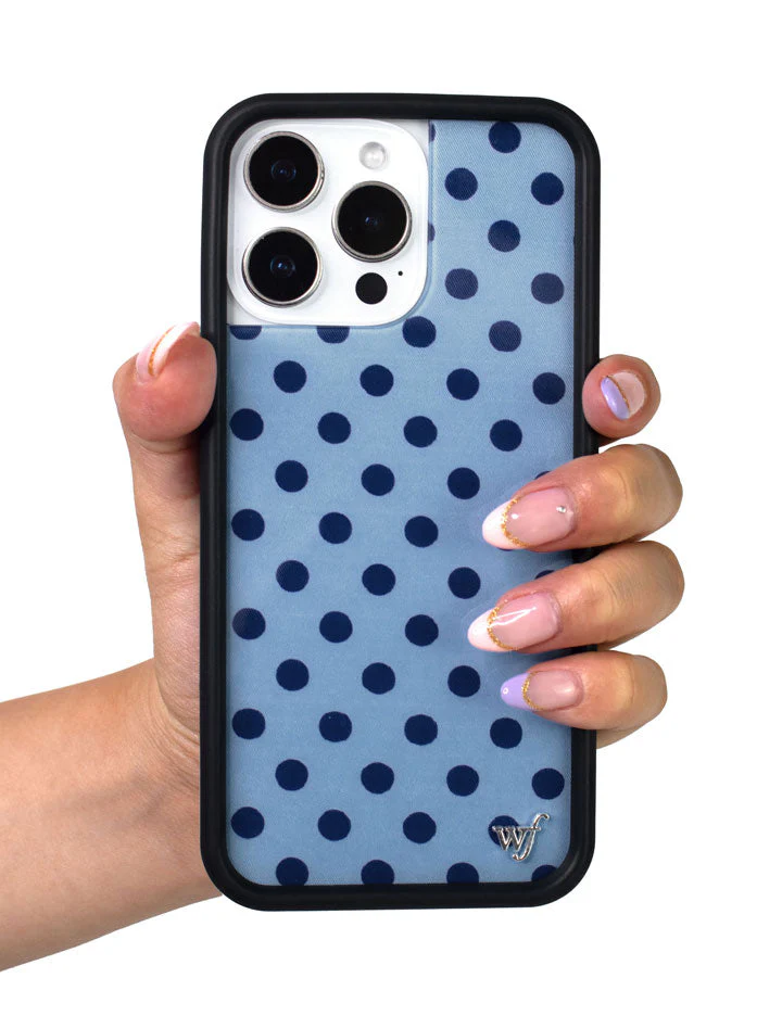 Polka Dot | Blue and Navy Blue iPhone Case - Image 41