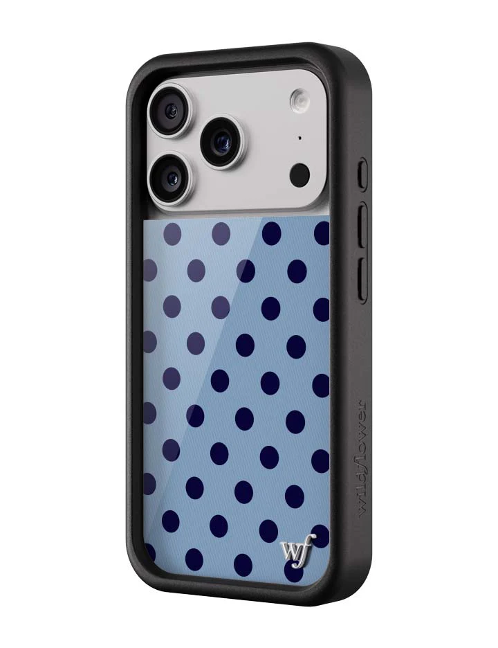 Polka Dot | Blue and Navy Blue iPhone Case - Image 5