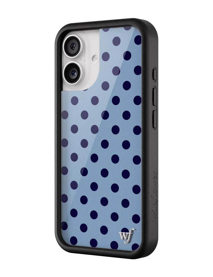 Polka Dot | Blue and Navy Blue iPhone Case - Image 8