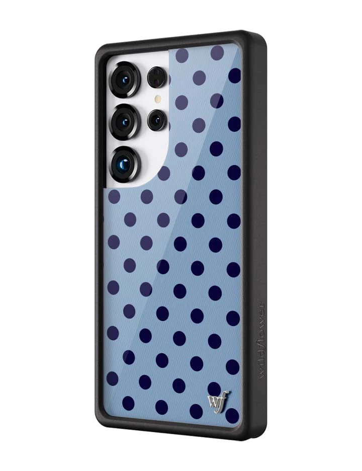 Polka Dot | Blue and Navy Blue Samsung Galaxy Case - Image 2