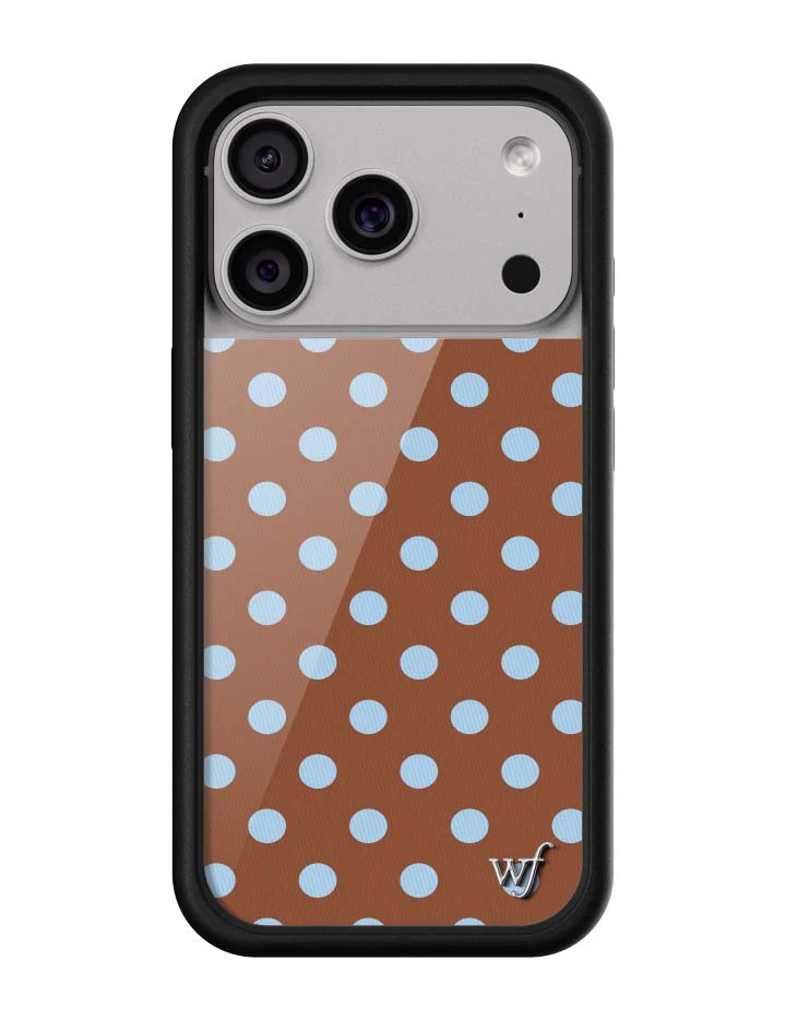 Polka Dot | Brown and Blue iPhone Case - Image 4
