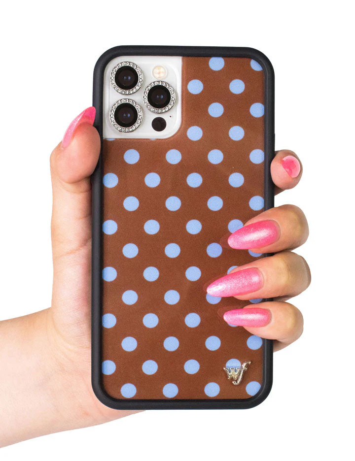 Polka Dot | Brown and Blue iPhone Case - Image 41