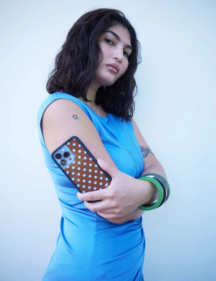 Polka Dot | Brown and Blue iPhone Case - Image 44