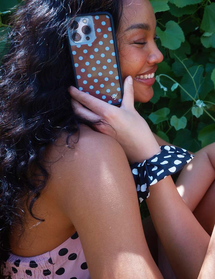 Polka Dot | Brown and Blue iPhone Case - Image 46
