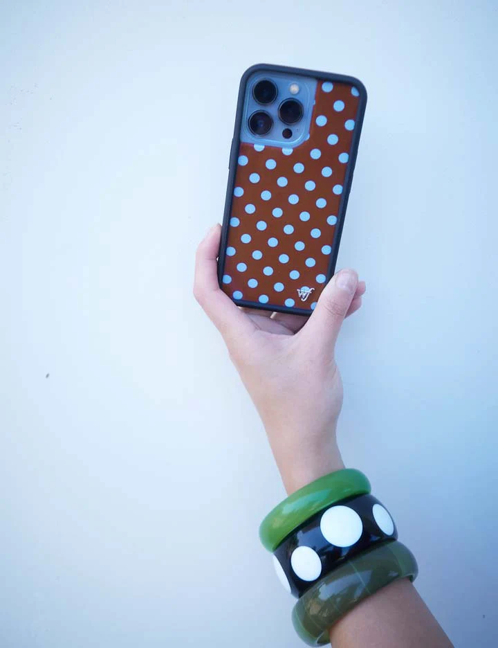 Polka Dot | Brown and Blue iPhone Case - Image 47