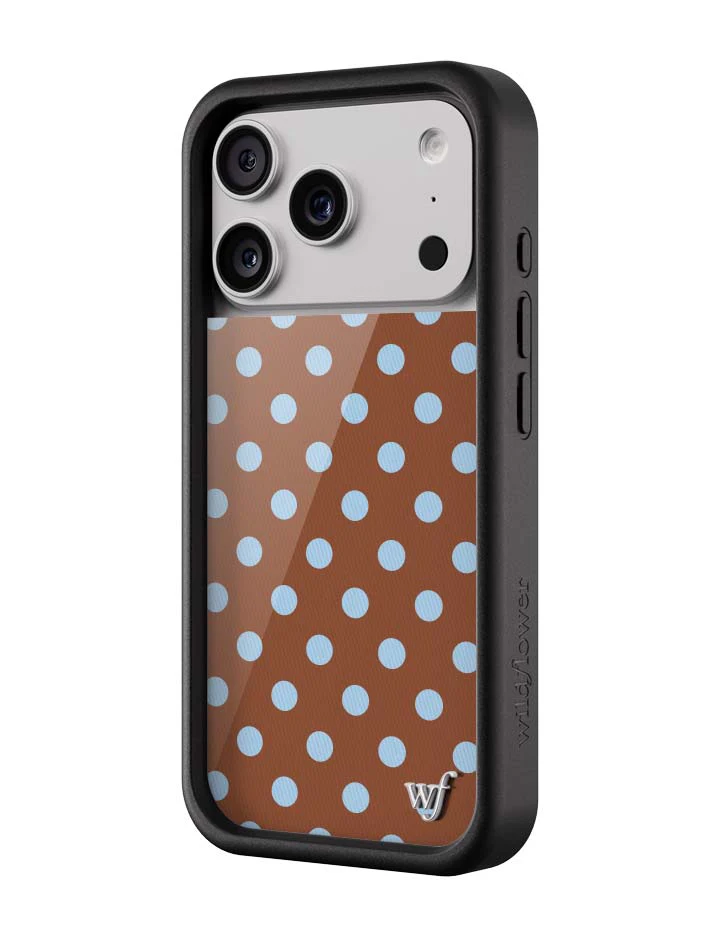 Polka Dot | Brown and Blue iPhone Case - Image 5