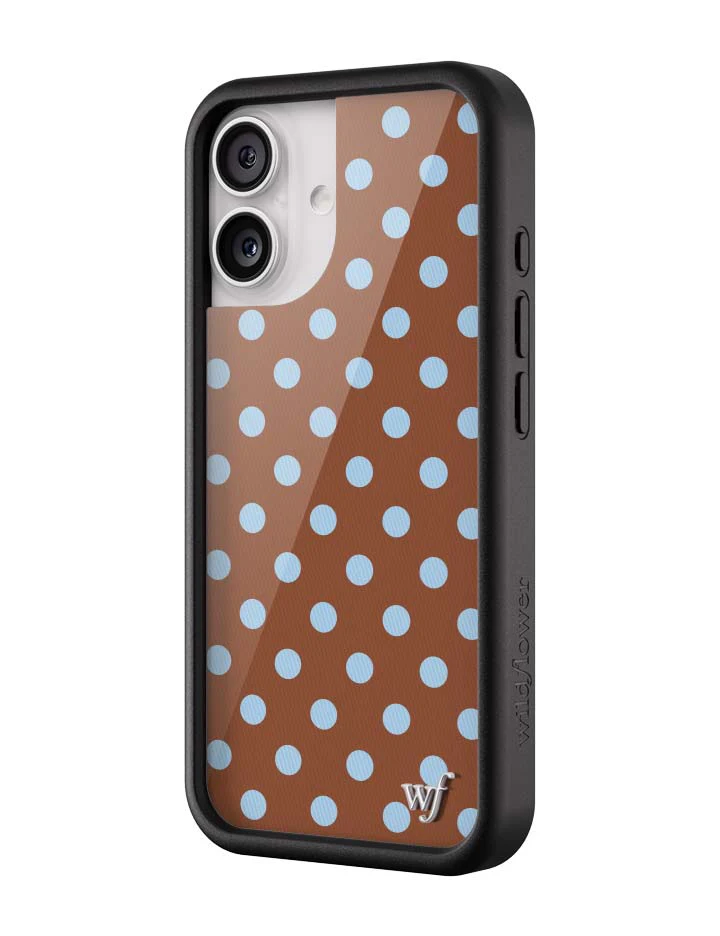 Polka Dot | Brown and Blue iPhone Case - Image 8