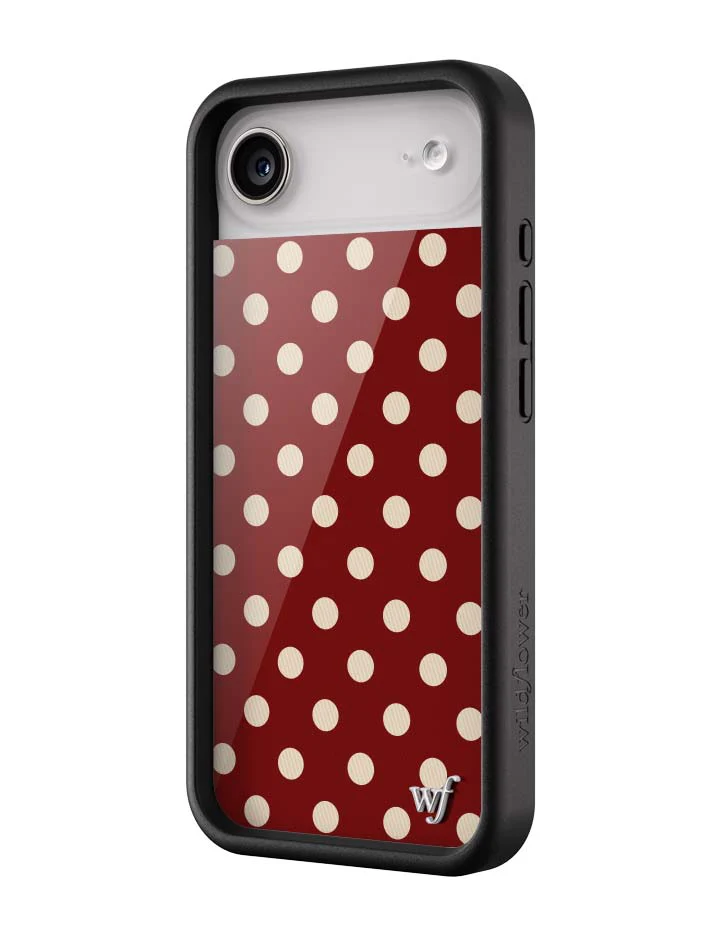 Polka Dot | Burgundy and Cream iPhone Case - Image 11
