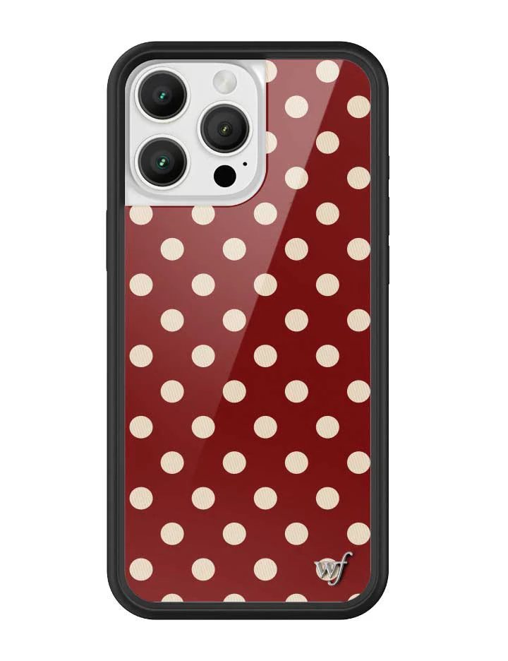 Polka Dot | Burgundy and Cream iPhone Case - Image 13