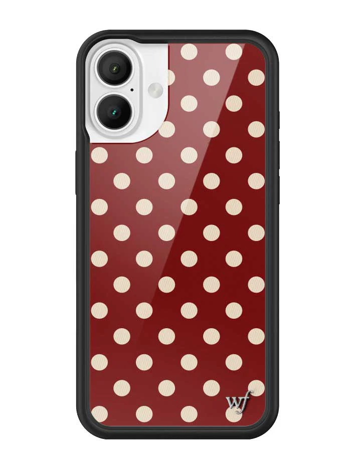 Polka Dot | Burgundy and Cream iPhone Case - Image 15