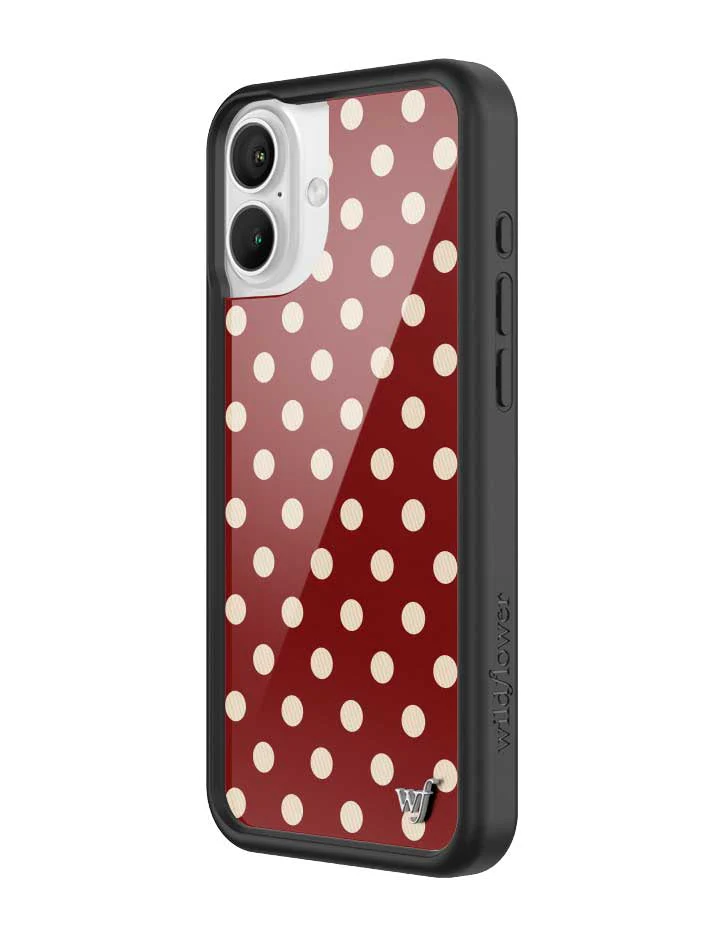 Polka Dot | Burgundy and Cream iPhone Case - Image 16