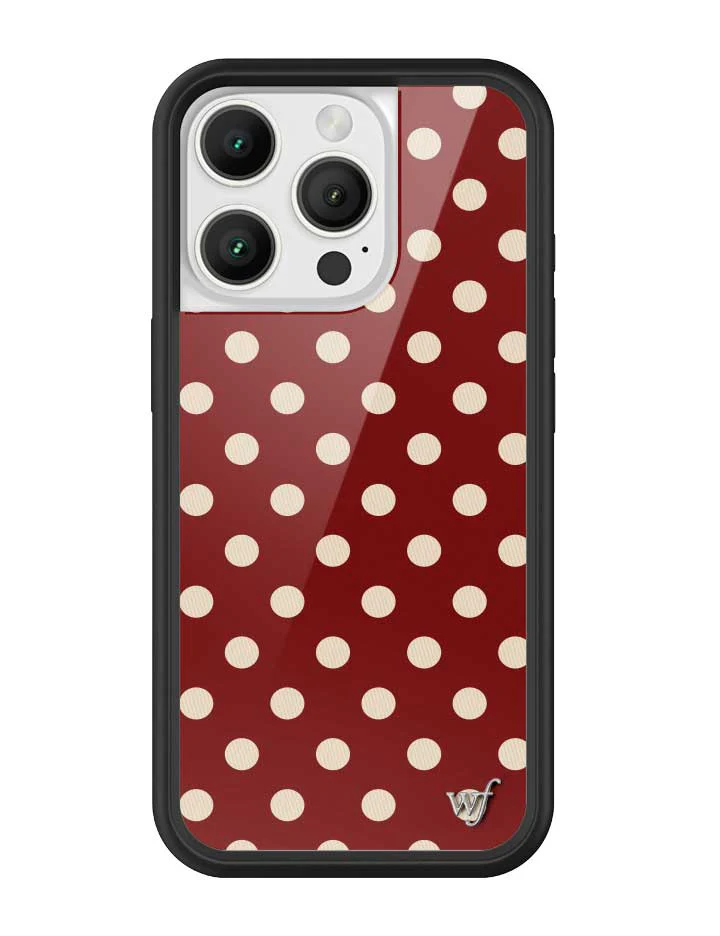 Polka Dot | Burgundy and Cream iPhone Case - Image 17