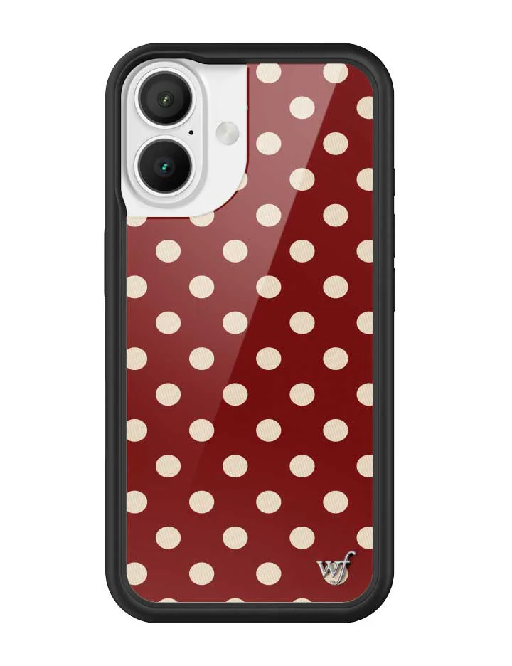 Polka Dot | Burgundy and Cream iPhone Case - Image 19