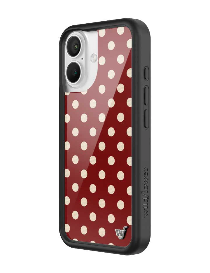 Polka Dot | Burgundy and Cream iPhone Case - Image 20