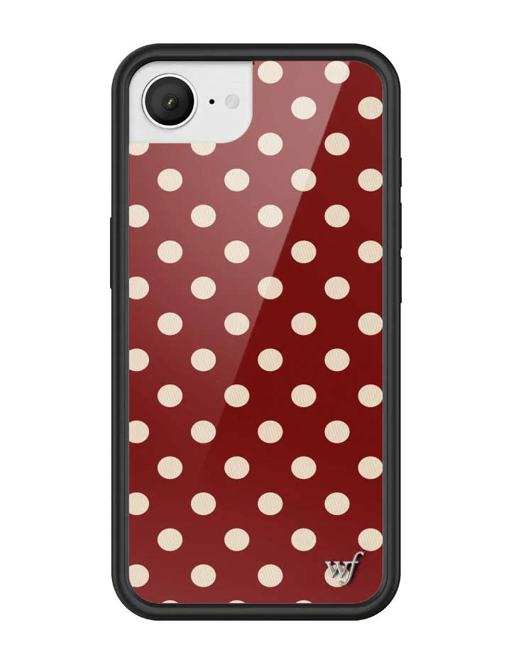 Polka Dot | Burgundy and Cream iPhone Case - Image 21