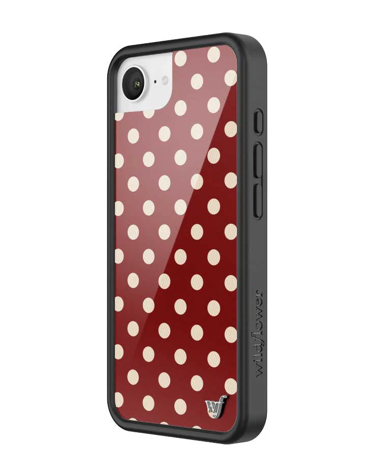 Polka Dot | Burgundy and Cream iPhone Case - Image 22