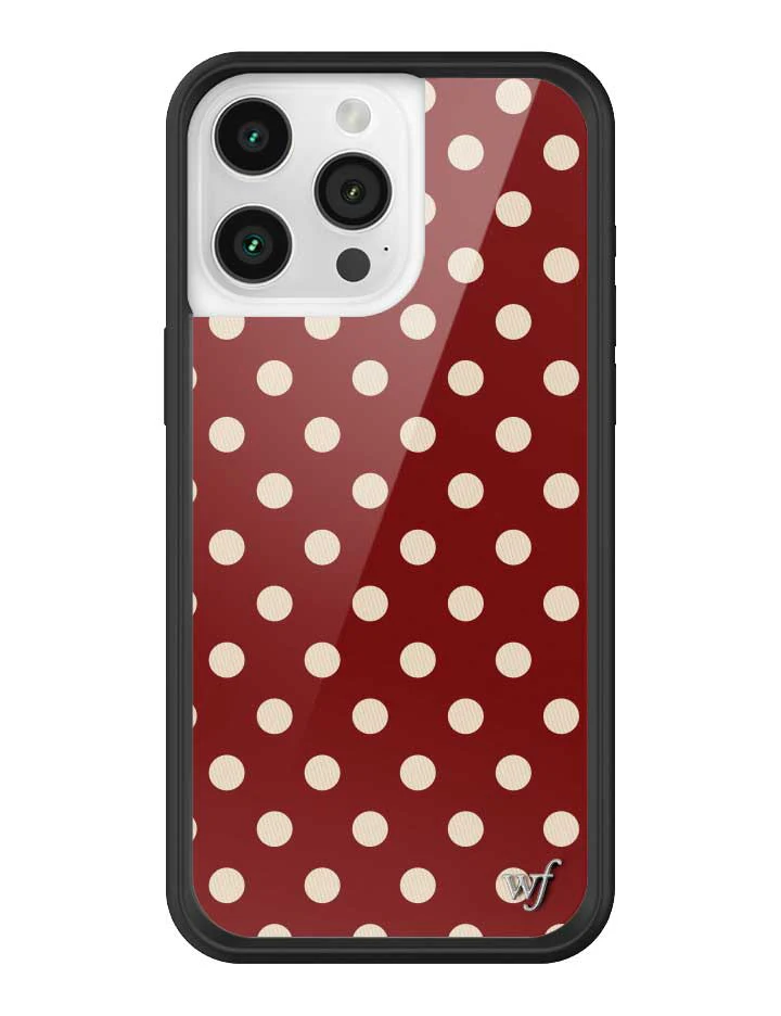 Polka Dot | Burgundy and Cream iPhone Case - Image 23