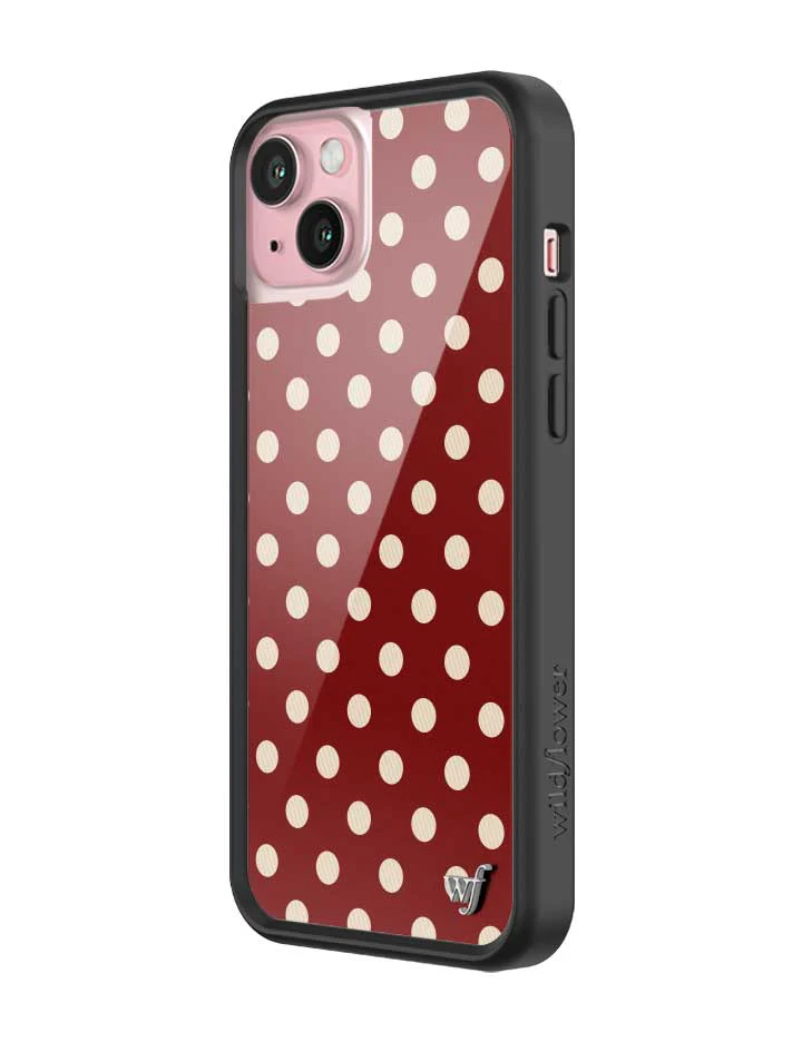 Polka Dot | Burgundy and Cream iPhone Case - Image 26