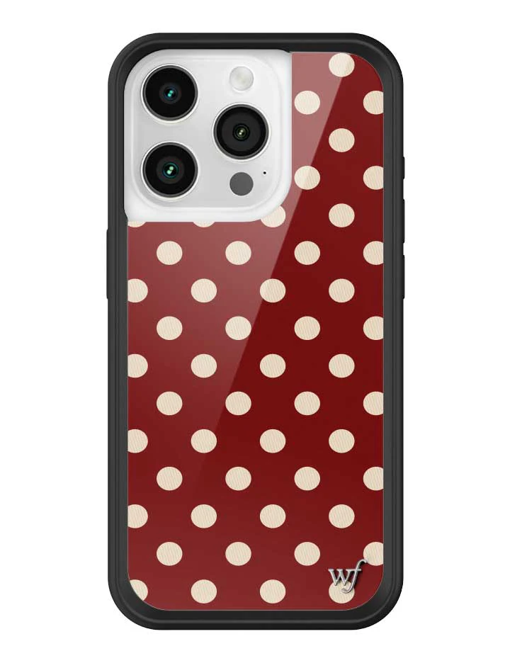 Polka Dot | Burgundy and Cream iPhone Case - Image 27