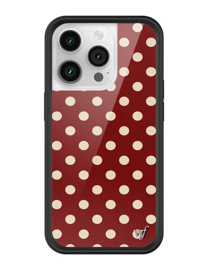Polka Dot | Burgundy and Cream iPhone Case - Image 33
