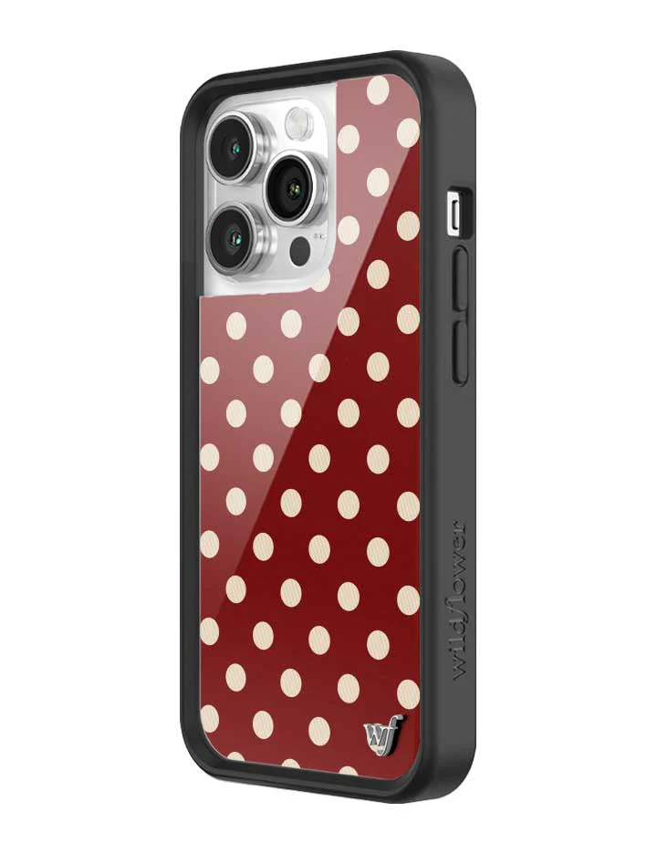 Polka Dot | Burgundy and Cream iPhone Case - Image 34