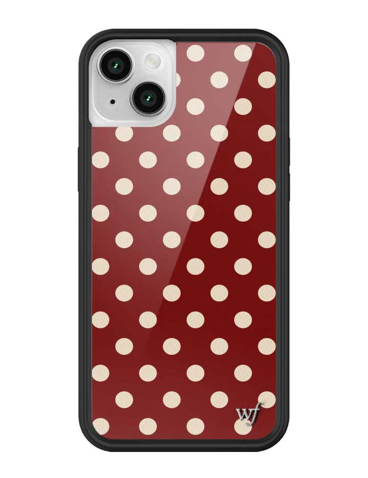 Polka Dot | Burgundy and Cream iPhone Case - Image 35