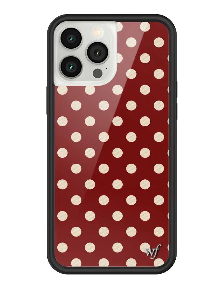 Polka Dot | Burgundy and Cream iPhone Case - Image 37