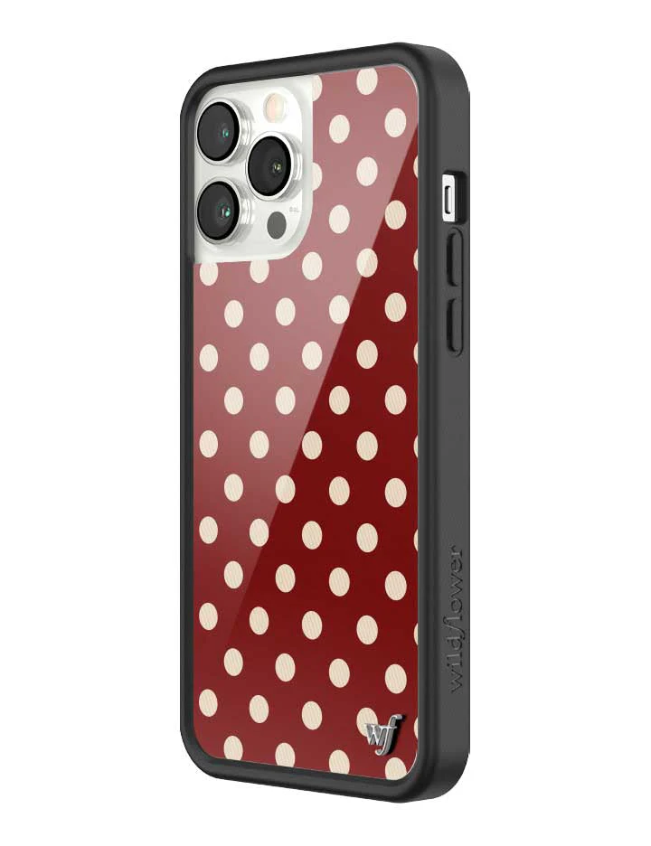 Polka Dot | Burgundy and Cream iPhone Case - Image 38