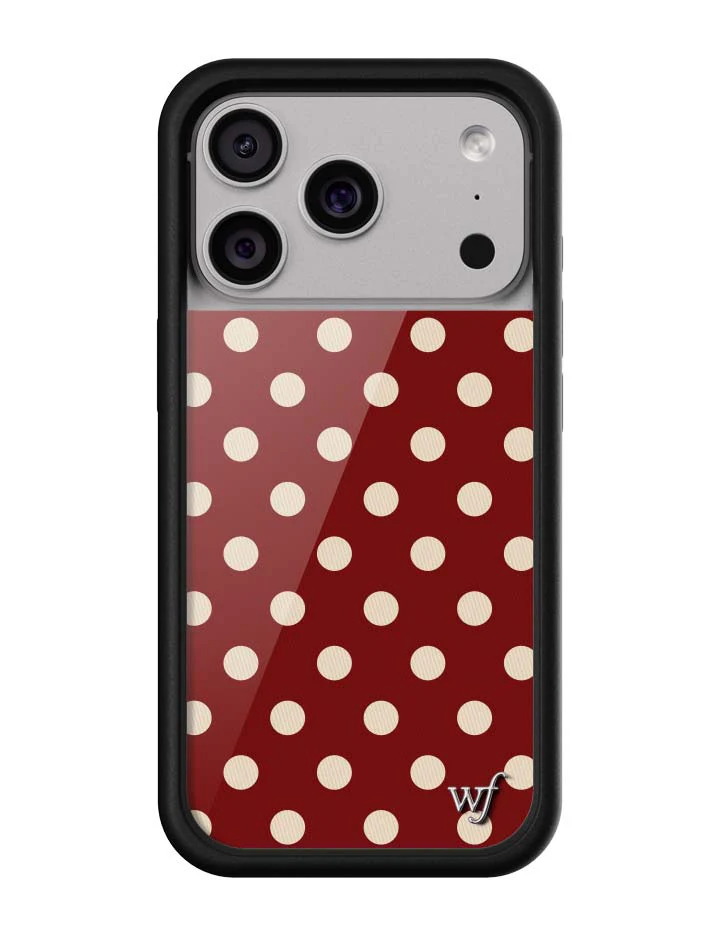 Polka Dot | Burgundy and Cream iPhone Case - Image 4