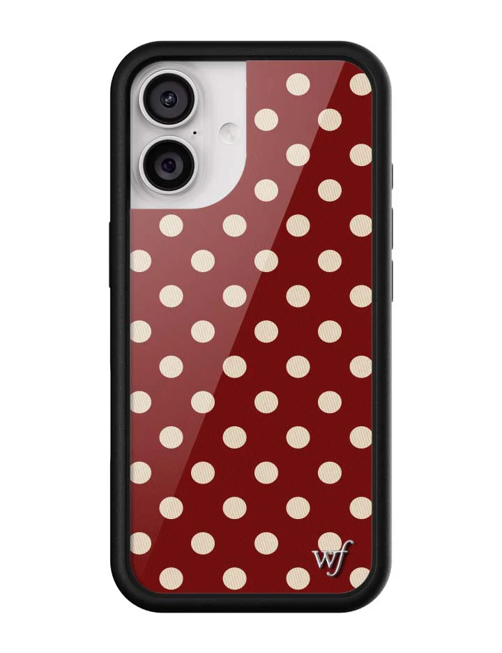 Polka Dot | Burgundy and Cream iPhone Case - Image 7