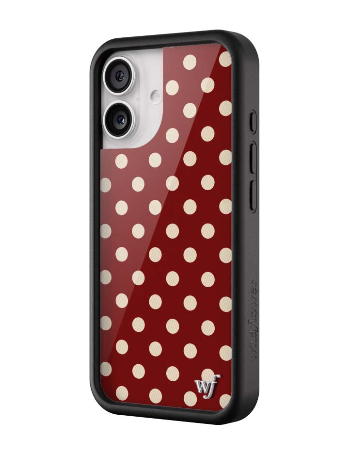 Polka Dot | Burgundy and Cream iPhone Case - Image 8