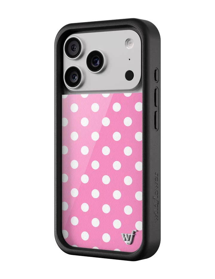 Polka Dot | Pink and White iPhone Case - Image 5